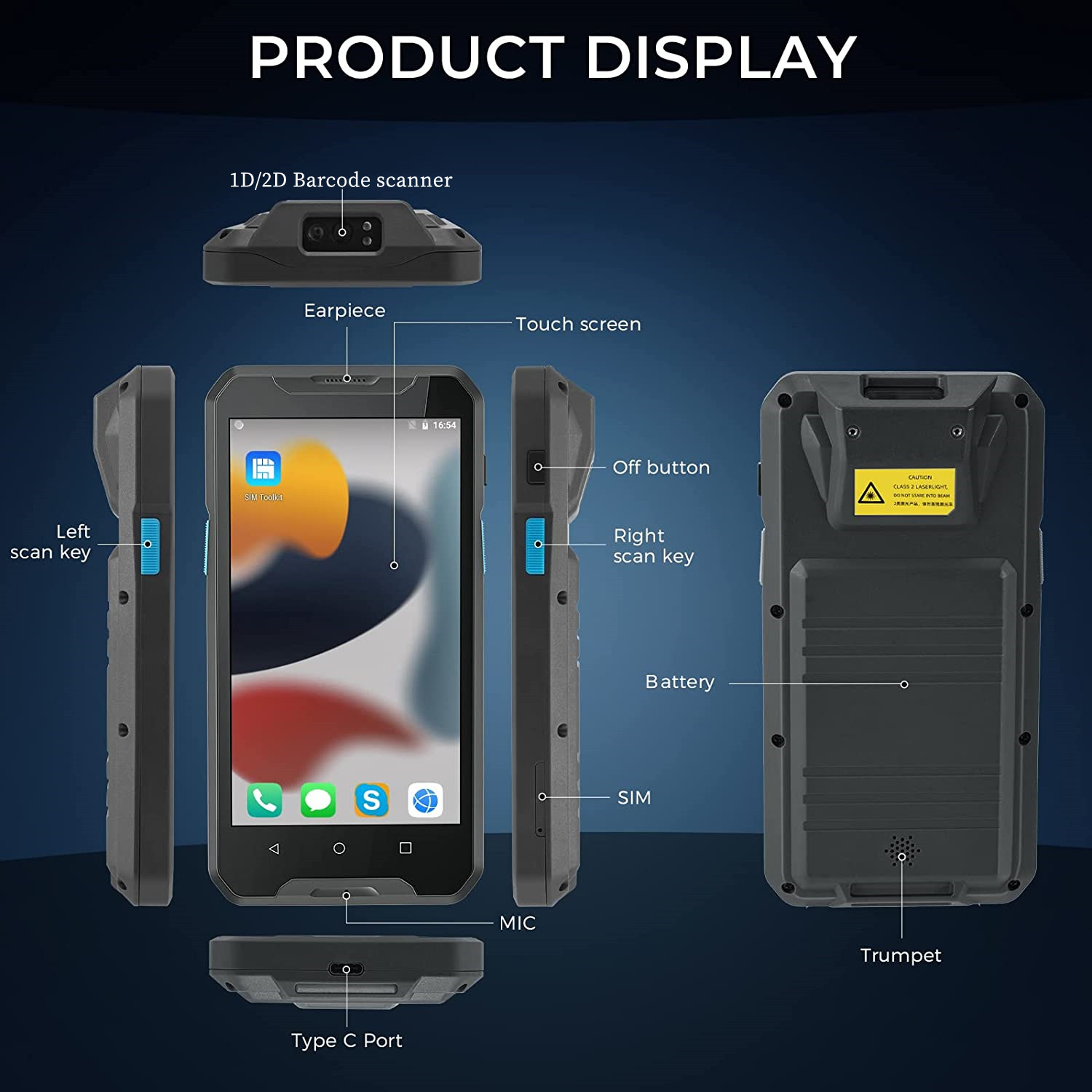 Android 9 4G Ruggedized Wirele - Barcode Scanner 2D 评论和价格