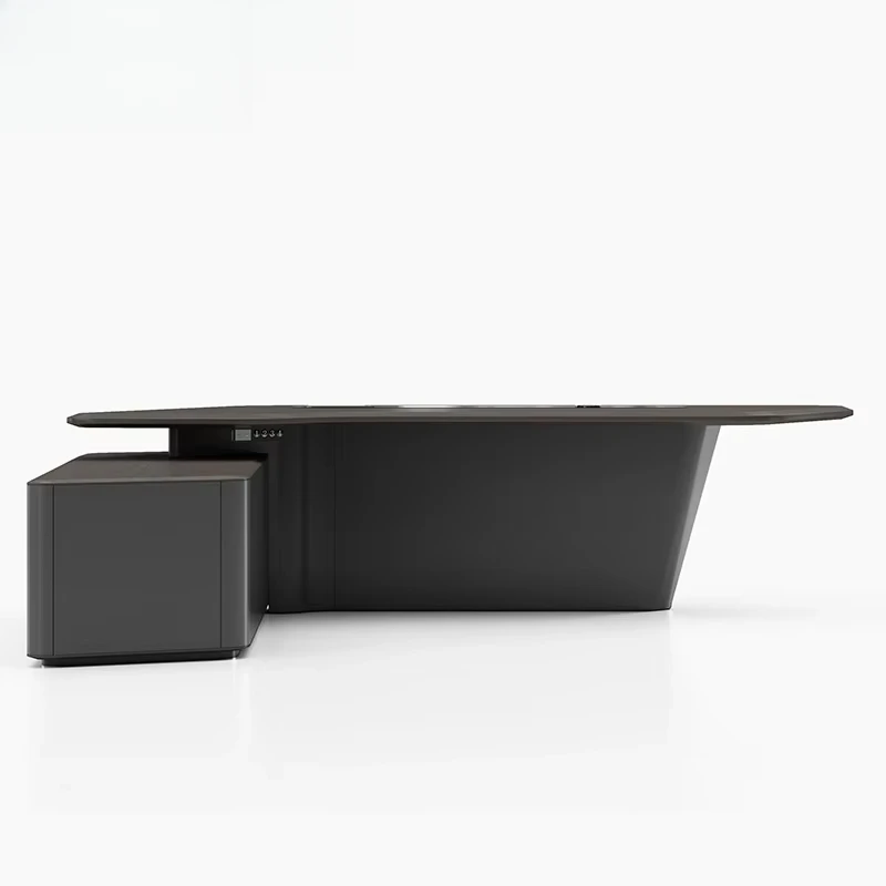 L Shape With Drawer White Luxu - Office Tech And Management 评论和价格