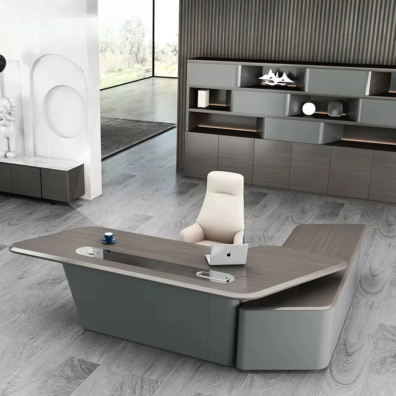 L Shape With Drawer White Luxu - Office Tech And Management 评论和价格