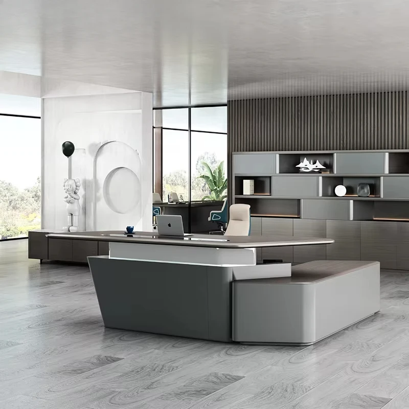 L Shape With Drawer White Luxu - Office Tech And Management 评论和价格