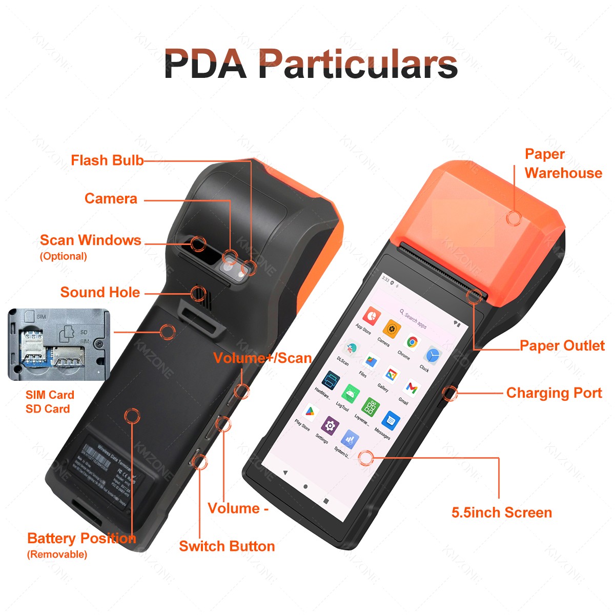 Handheld Android 13/14 PDA Pri - Pos Terminal Android 评论和价格