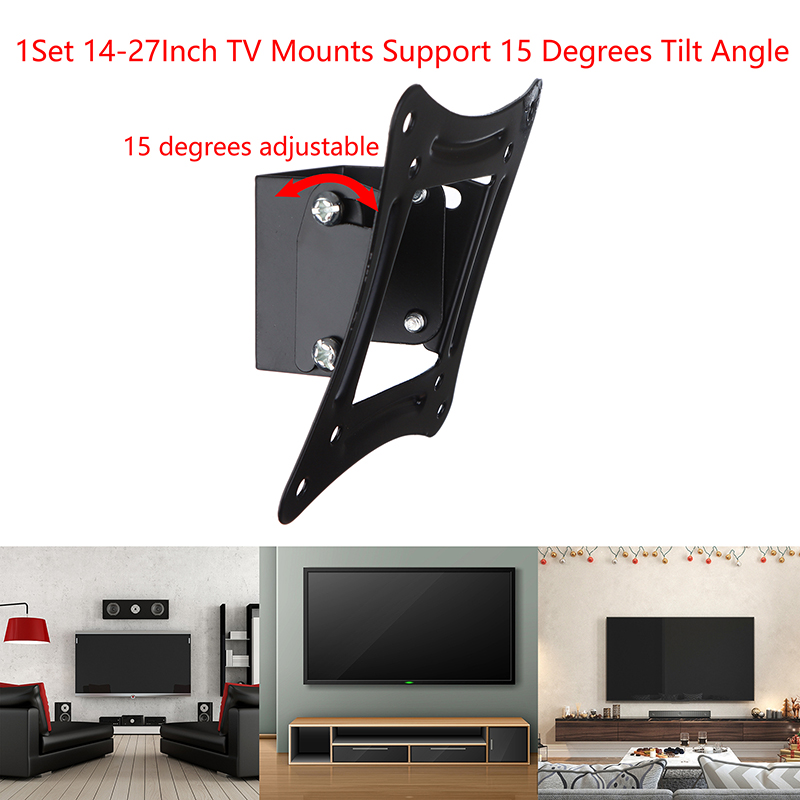 1Set 14-27Inch TV Mounts LCD L - Flat Panel Mount Tilt 评论和价格