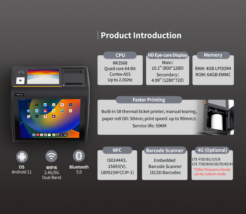 D3-Mini Smart Android POS Term - Pos Terminal Android 评论和价格